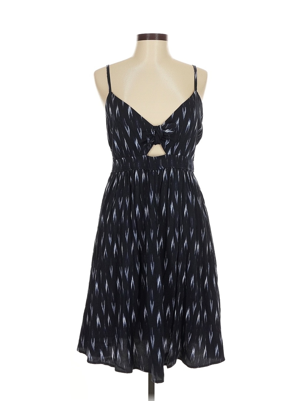 Banana Republic Black and White Ikat Midi Dress